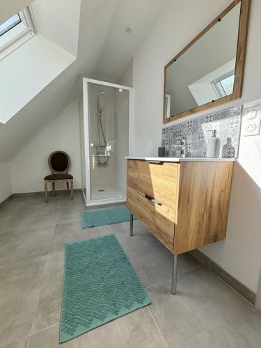 Salle de bain - Gîte La Mancellière